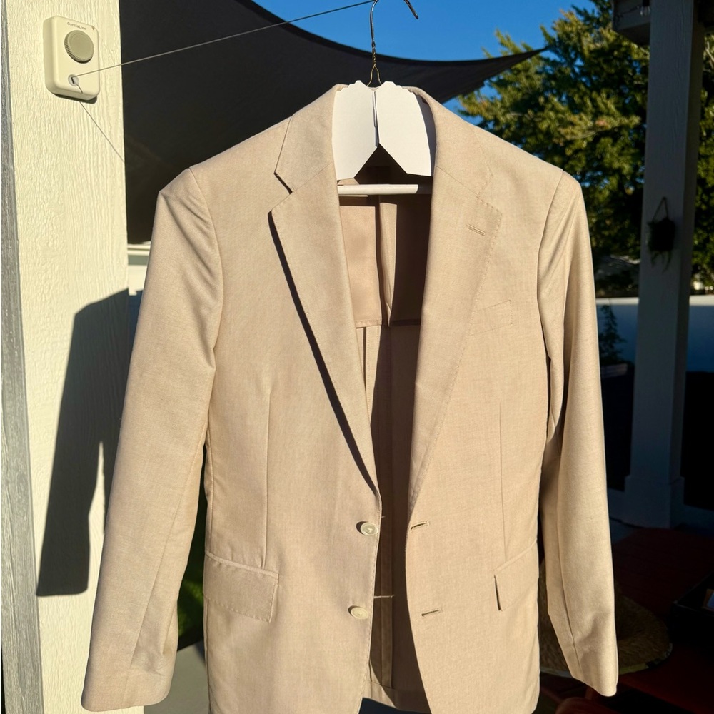 Men's J Crew Light Beige Suit